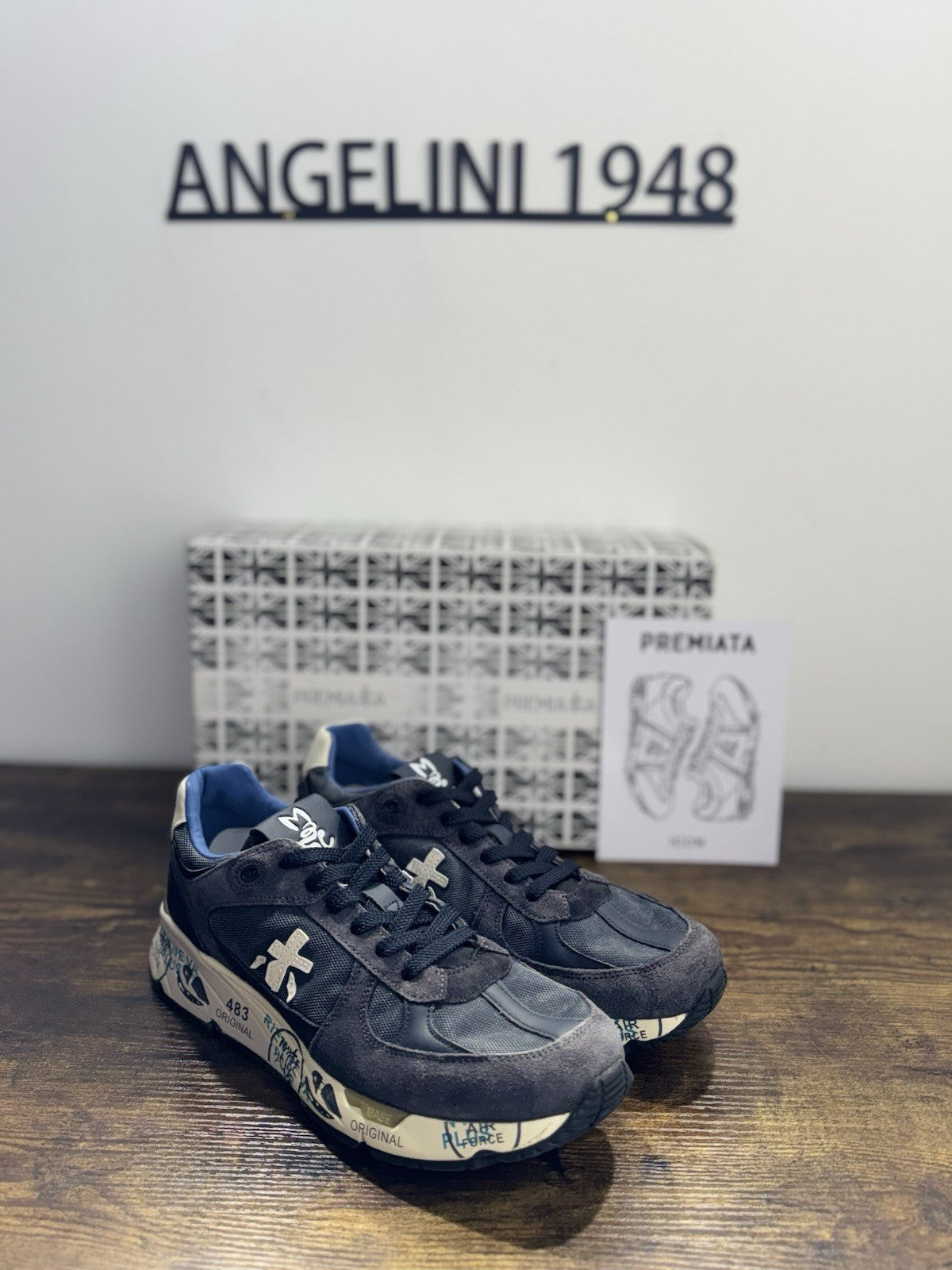 Premiata Mase  Sneaker Suede Avio Casual Premiata Uomo 40