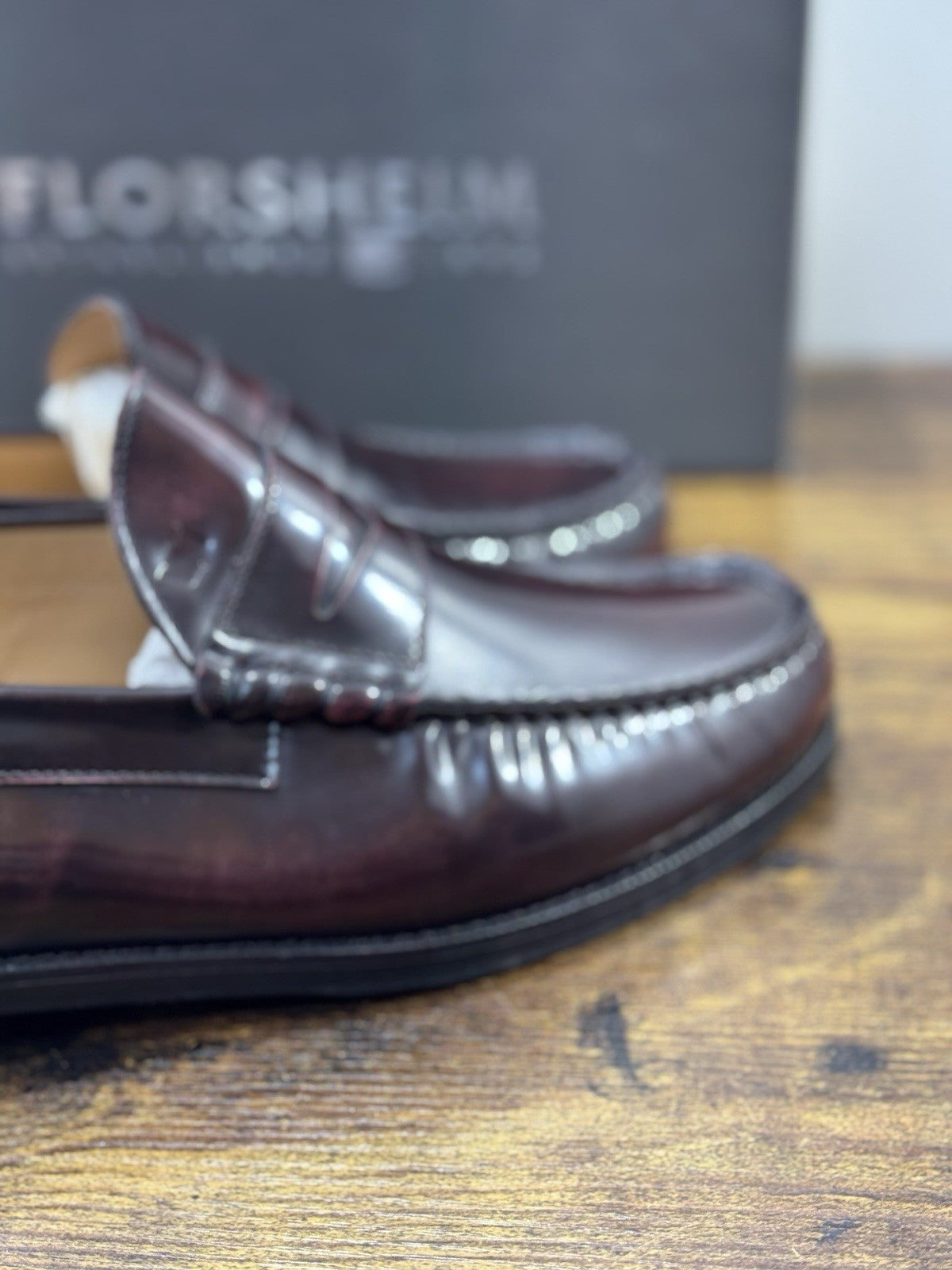 Florsheim Mocassino Pelle Bordo’ Spazzolato Casual Loafer Uomo 44