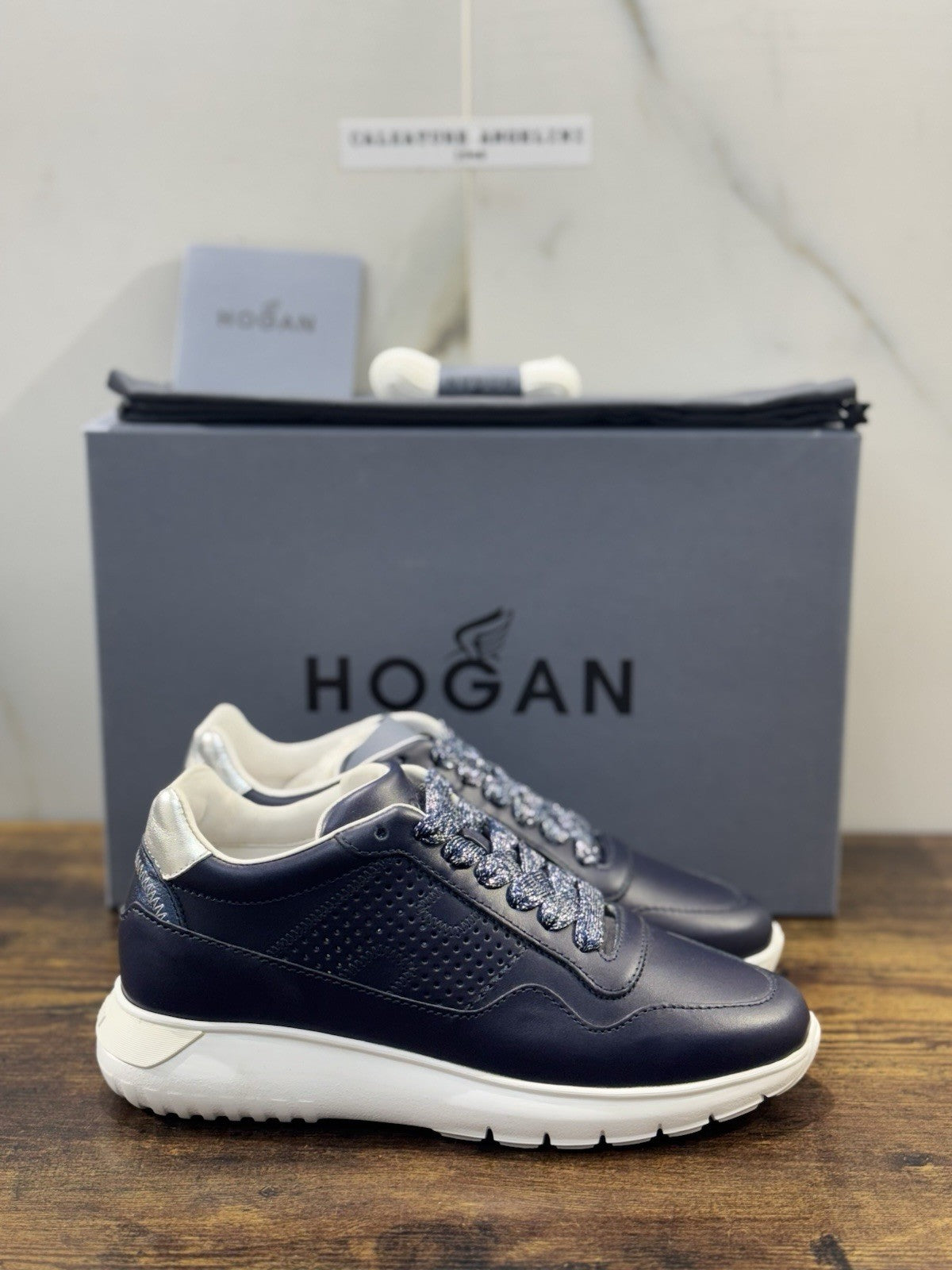 Hogan Interactive 3 Sneaker Pelle Blu   Casual Hogan Donna 36.5