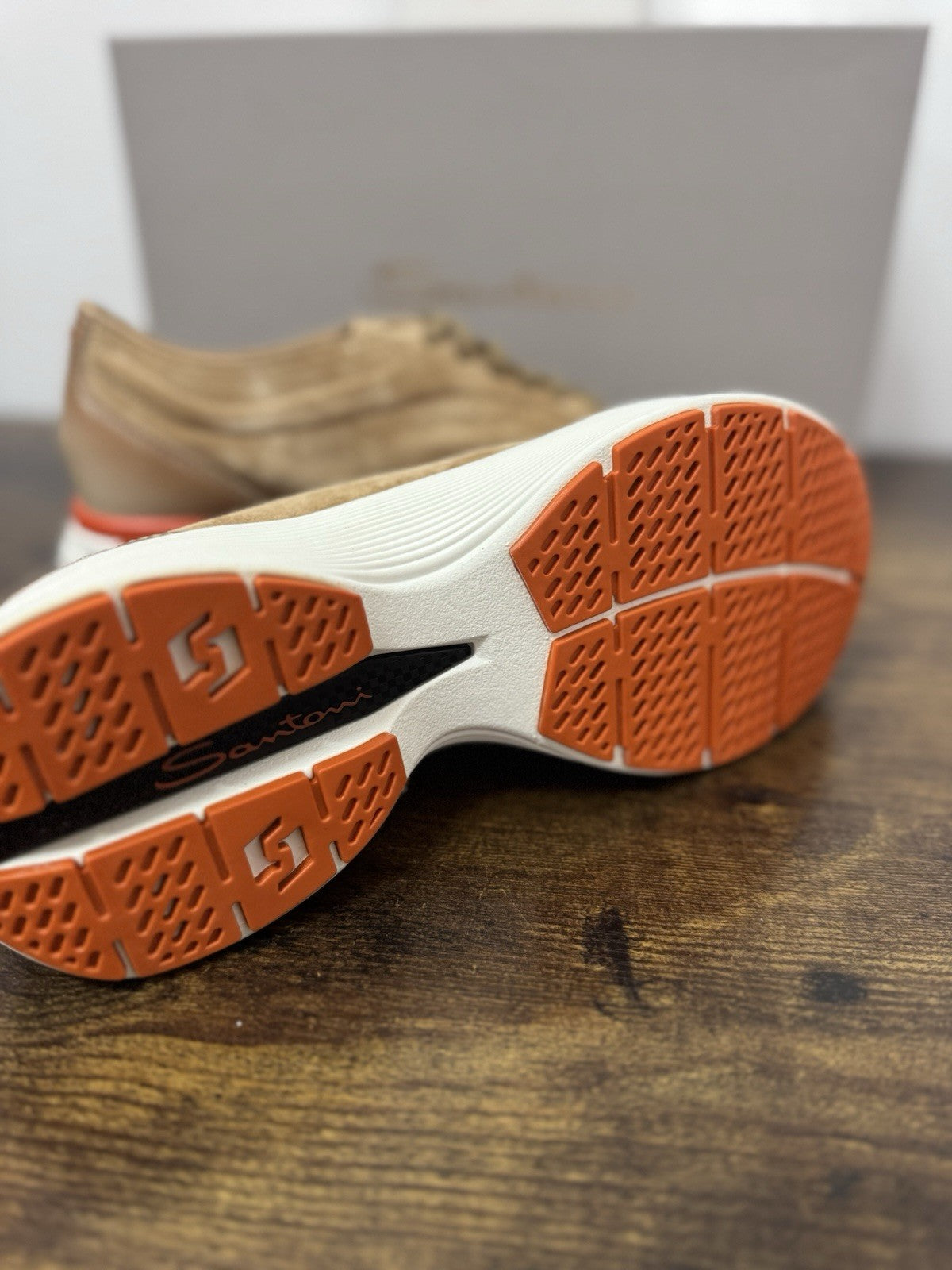 Santoni Sneaker Easy Bounce Suede Beige Casual Scarpa Santoni 38