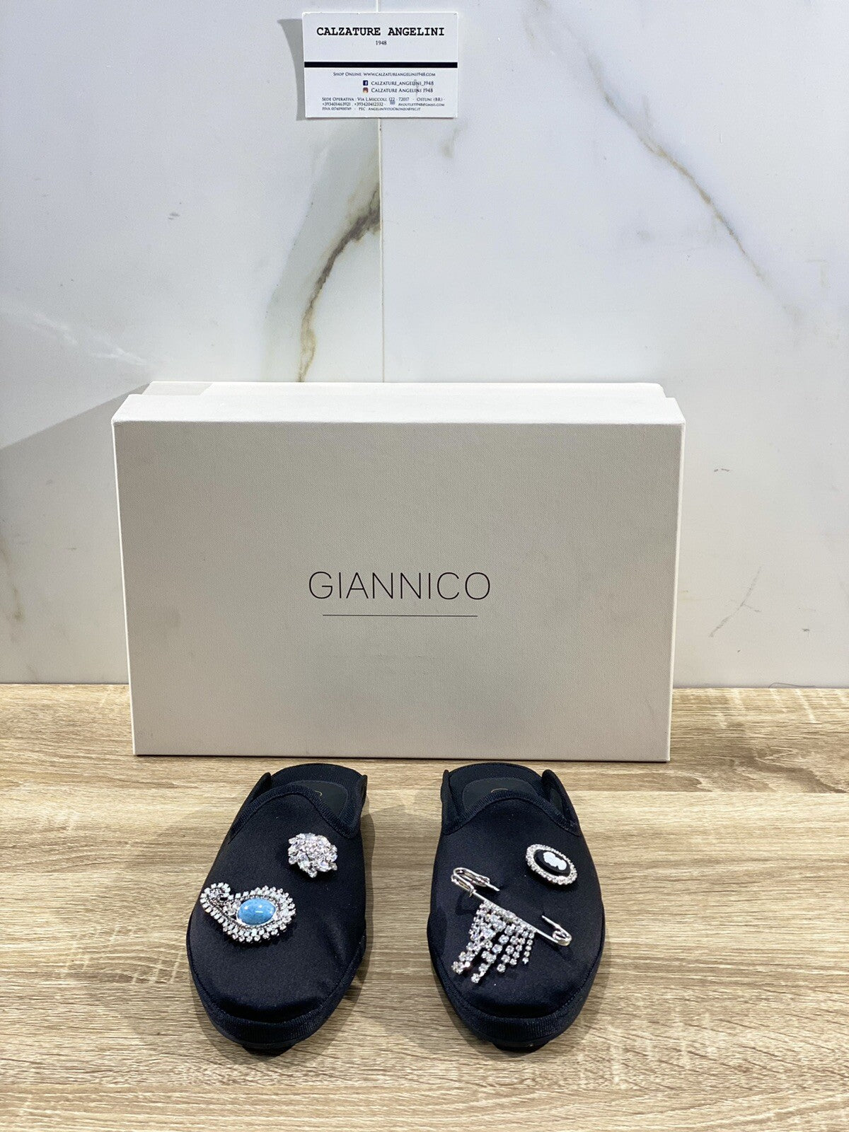 Giannico Scarpa Donna Mules Nera Luxury Giannico Woman Shoes 40