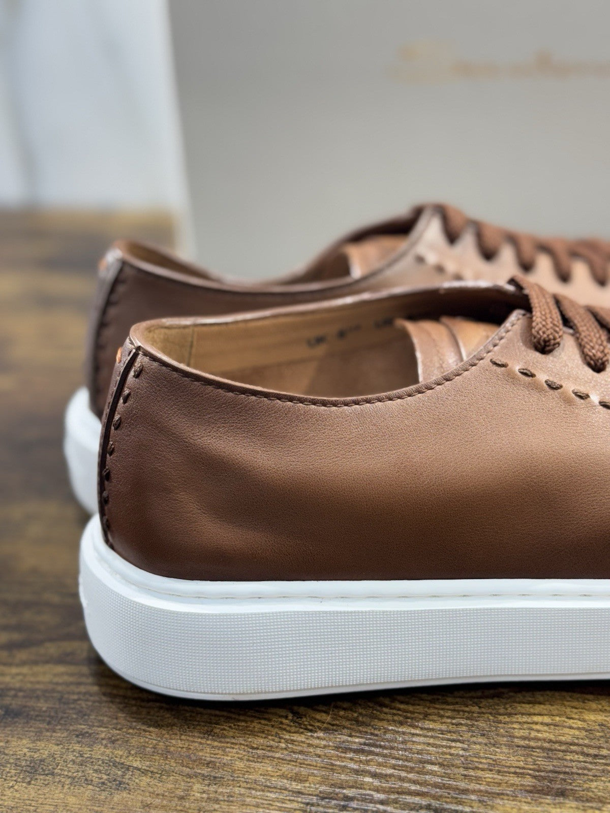 Santoni Sneaker Icon Pelle Cuoio  Luxury Santoni Scarpe Uomo 42.5