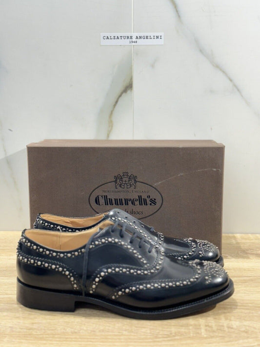 Church’s Scarpa Uomo Burwood Nera Pelle Borchie Luxury Men Shoes Church’s 43