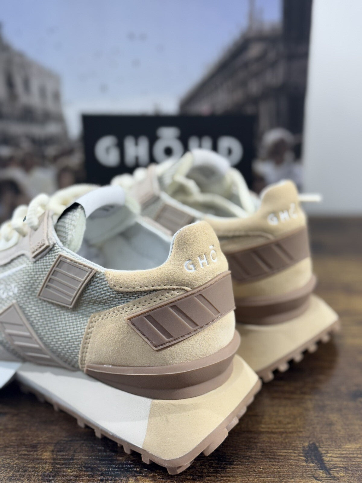Ghoud Sneaker Donna Rush  Pelle Beige   Casual Woman Sneaker 40