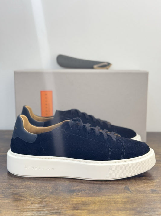 Henderson Baracco Sneaker Suede Nero Extra Light Casual Luxury Uomo 41