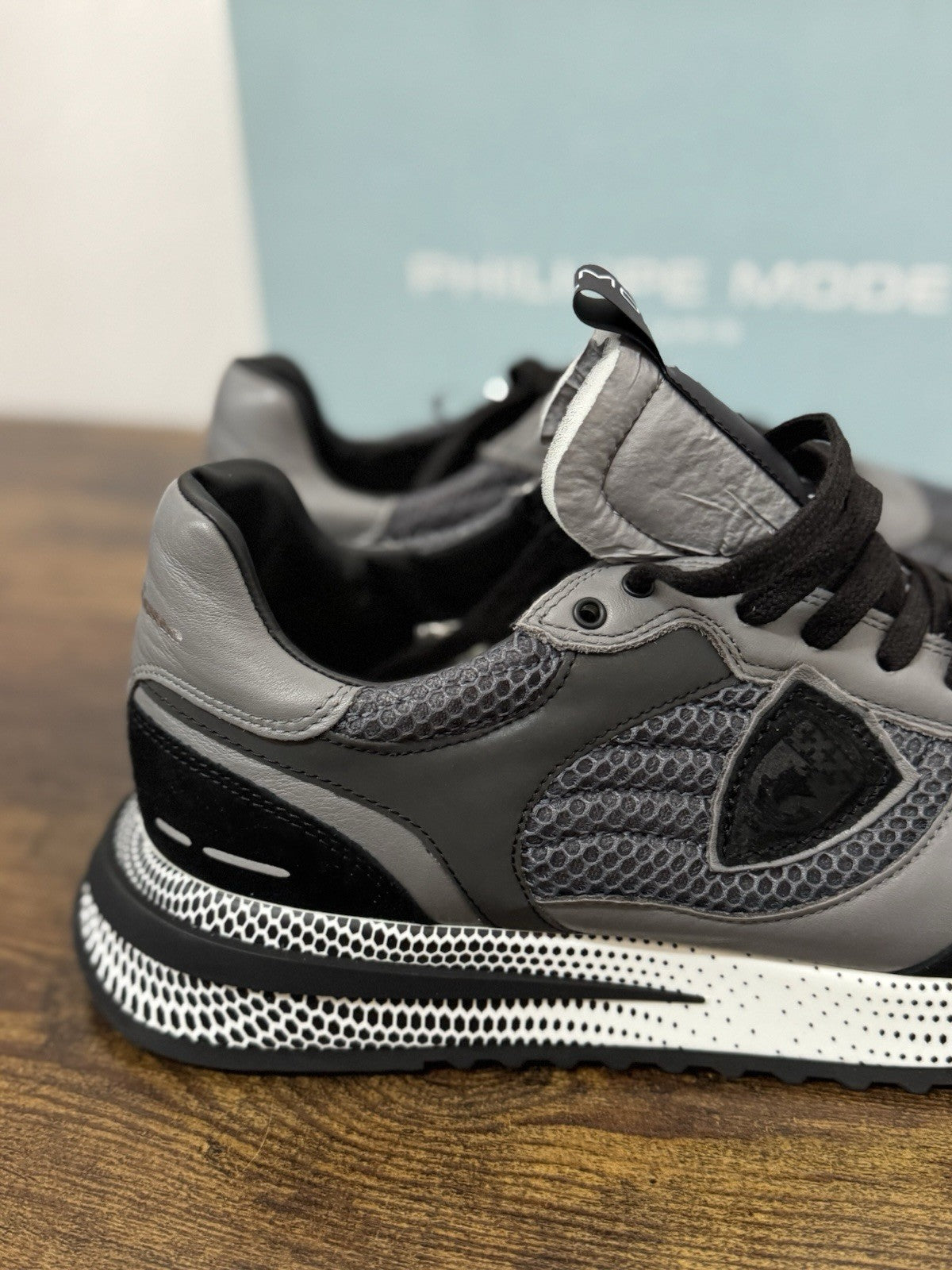 Philippe Model Olympique Low  Sneaker Pelle Nero       Casual Uomo 45