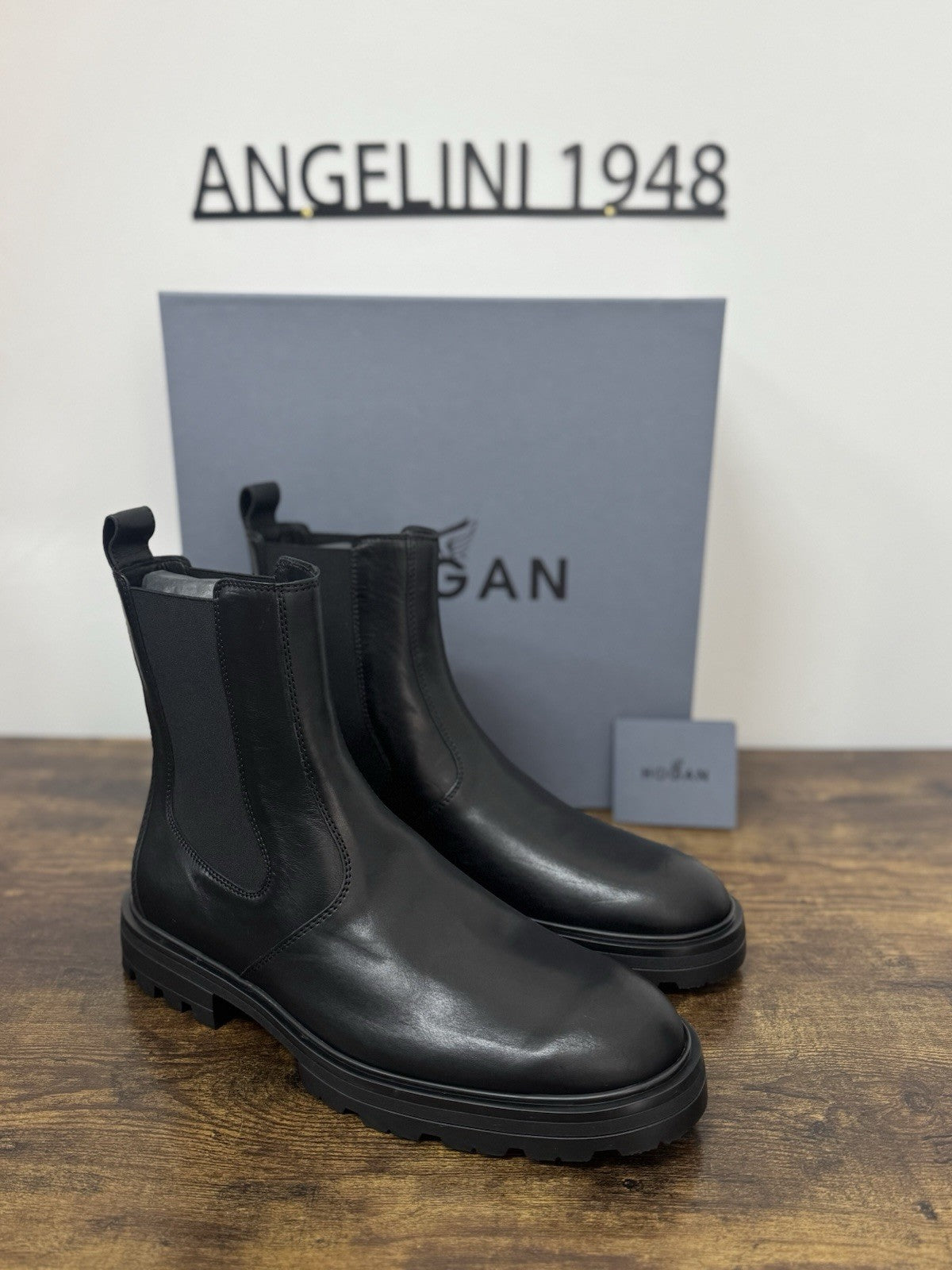 Hogan H673 Chelsea Boot Uomo Pelle Nero Casual Boot Uomo 44