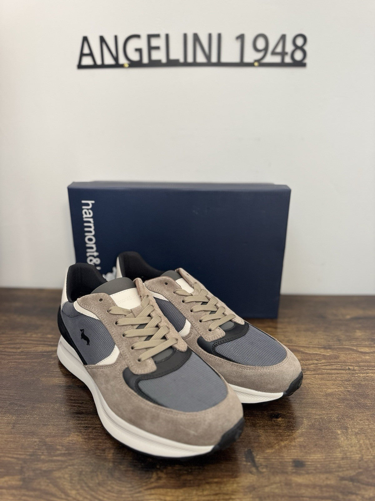 Harmont & Blaine Sneaker Suede Blu Grey Casual Uomo 44