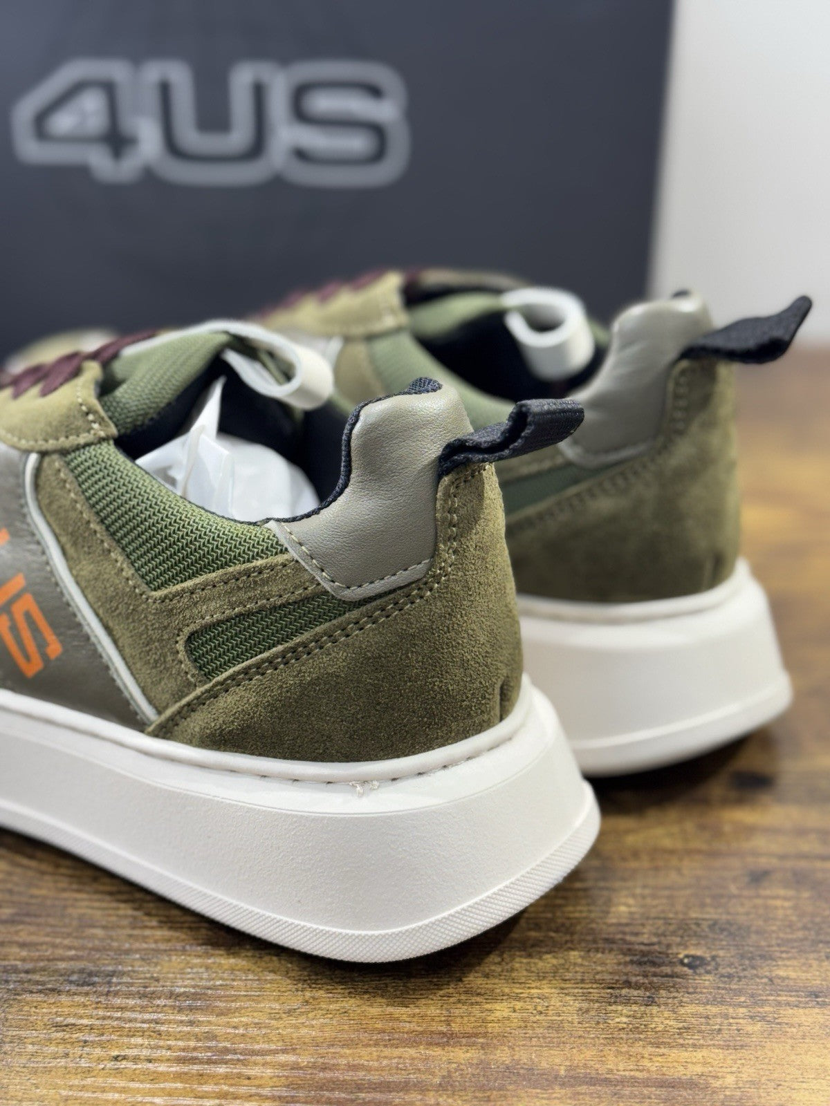 Paciotti 4US Sneaker Uomo Pelle Suede Verdone    Casual 44