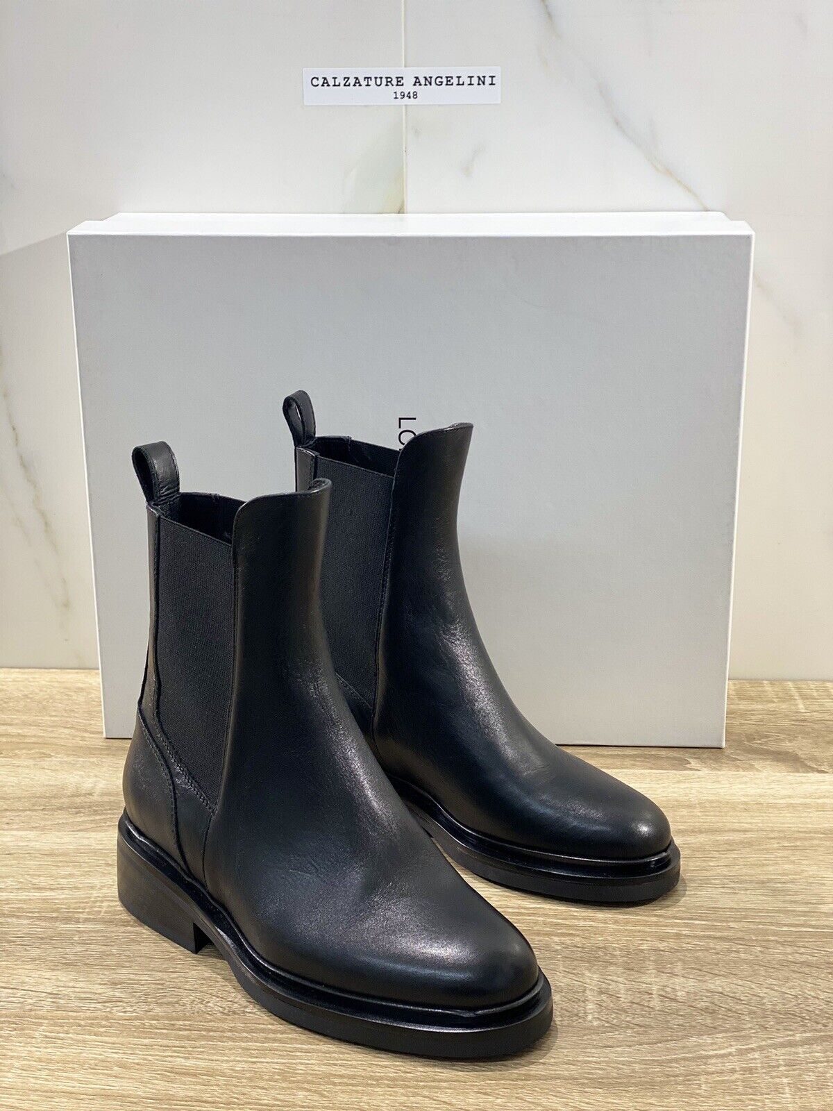 Lorenzo Mari Chelsea boot Donna pelle nera casual boot woman 36