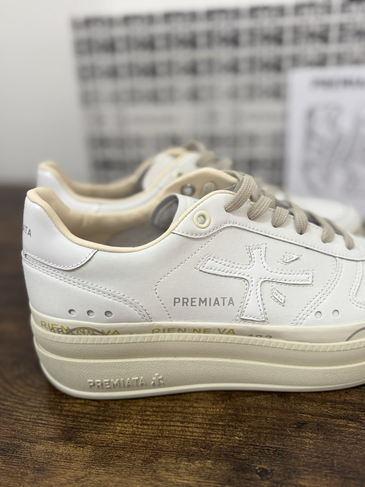 Premiata Micol  Sneaker Pelle Bianca    Casual Premiata Donna 40