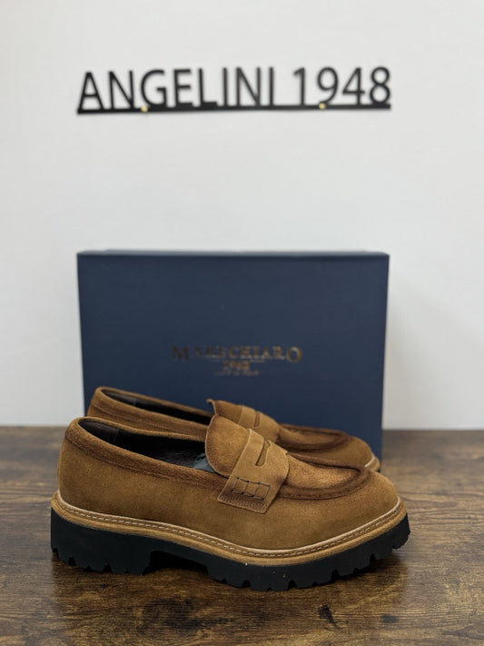 Marechiaro 1962  Mocassino Suede Pelle Rum  Made In Italy Extra light Uomo 43