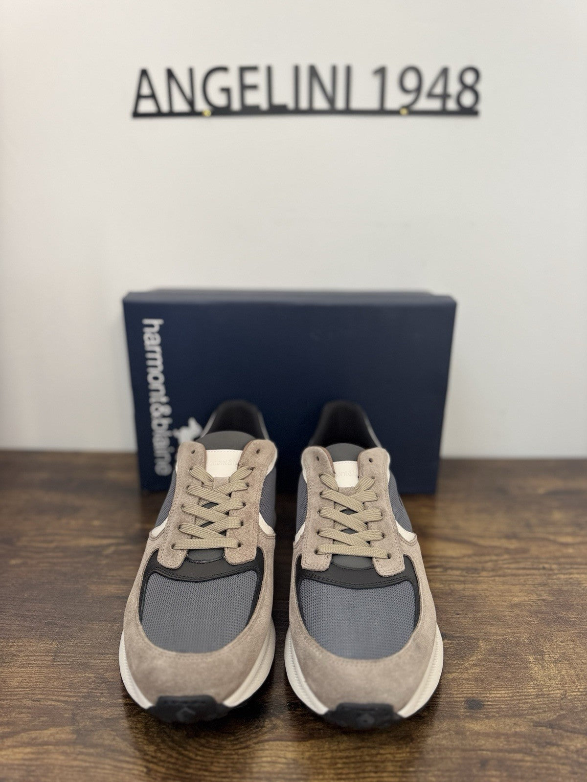Harmont & Blaine Sneaker Suede Blu Grey Casual Uomo 44