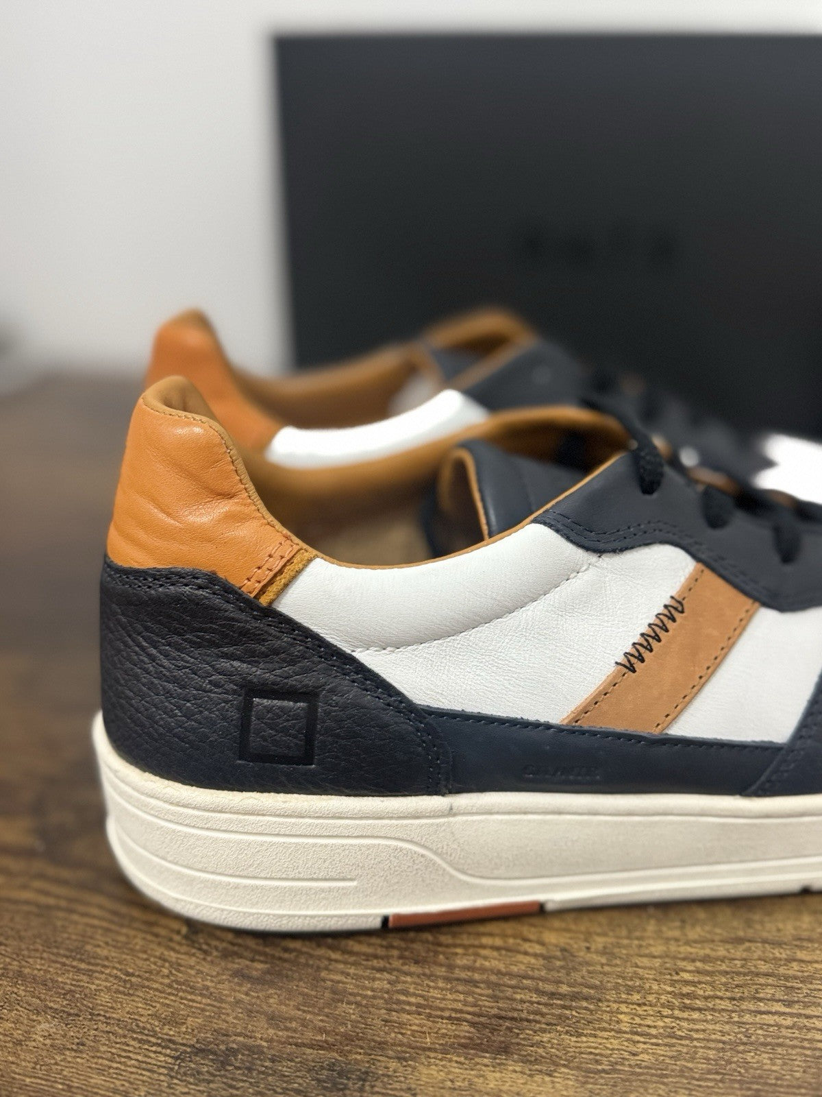 D.a.t.e. Court 2.0 Sneaker Pelle Bianca Blu  Casual Uomo 45