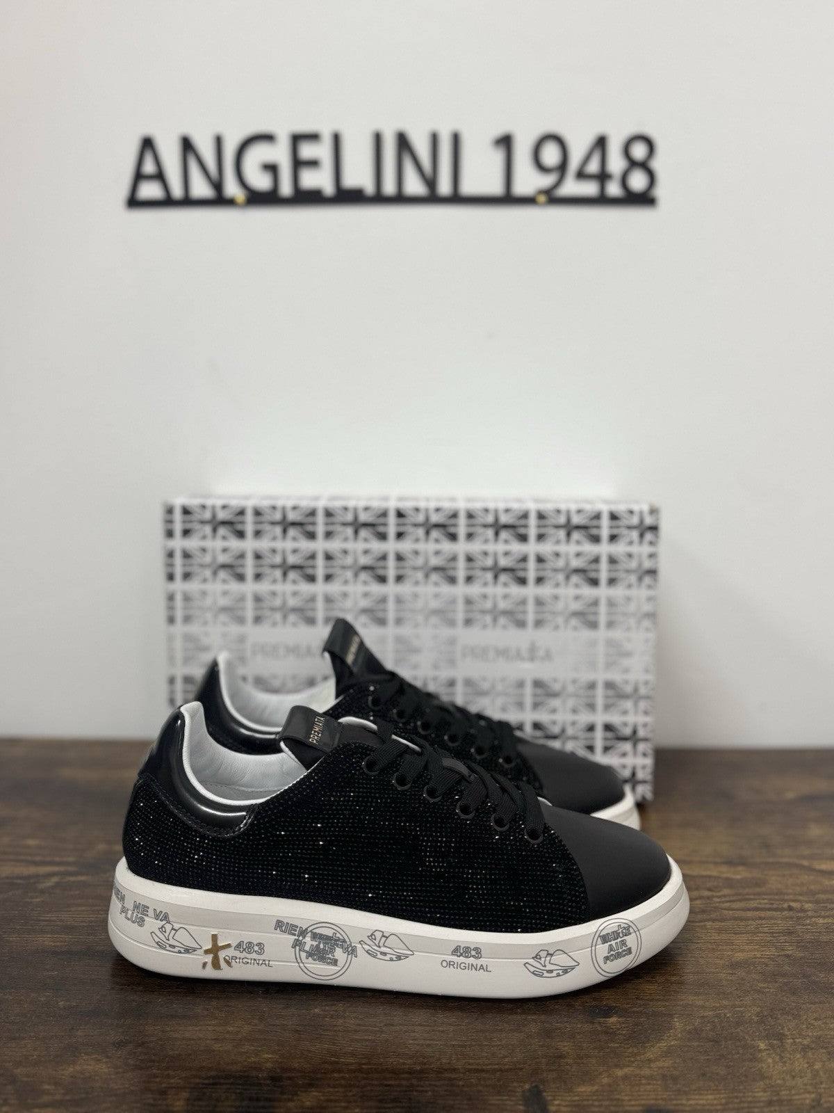 Premiata Belle Sneaker Pelle Nero Strass Casual Premiata Donna 40