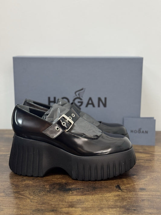 Hogan H651 Wedge Ballerina Pelle Nera Casual Hogan Donna 37.5