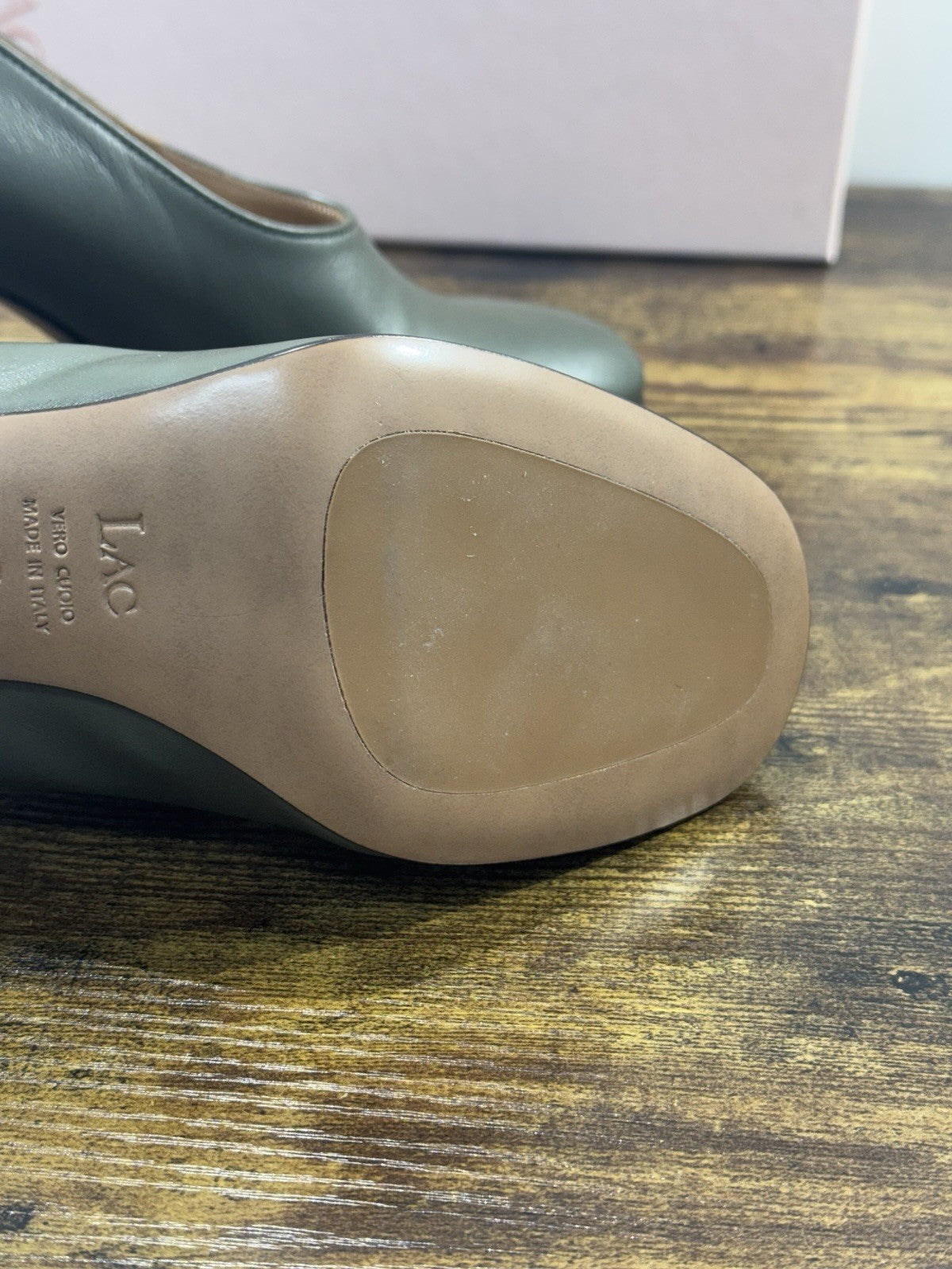 Relac Décolleté Donna Pelle Verdone  Luxury Woman Shoe Made In Italy 40