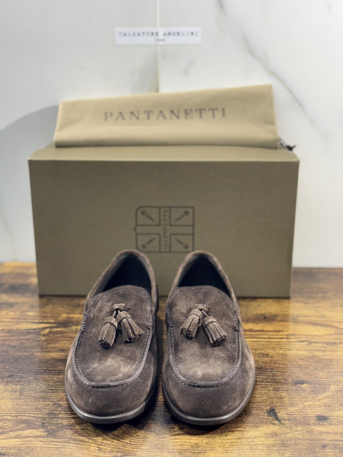 Pantanetti Mocassino  Uomo Nappine  Luxury Handmade Pantanetti Men Shoes 43
