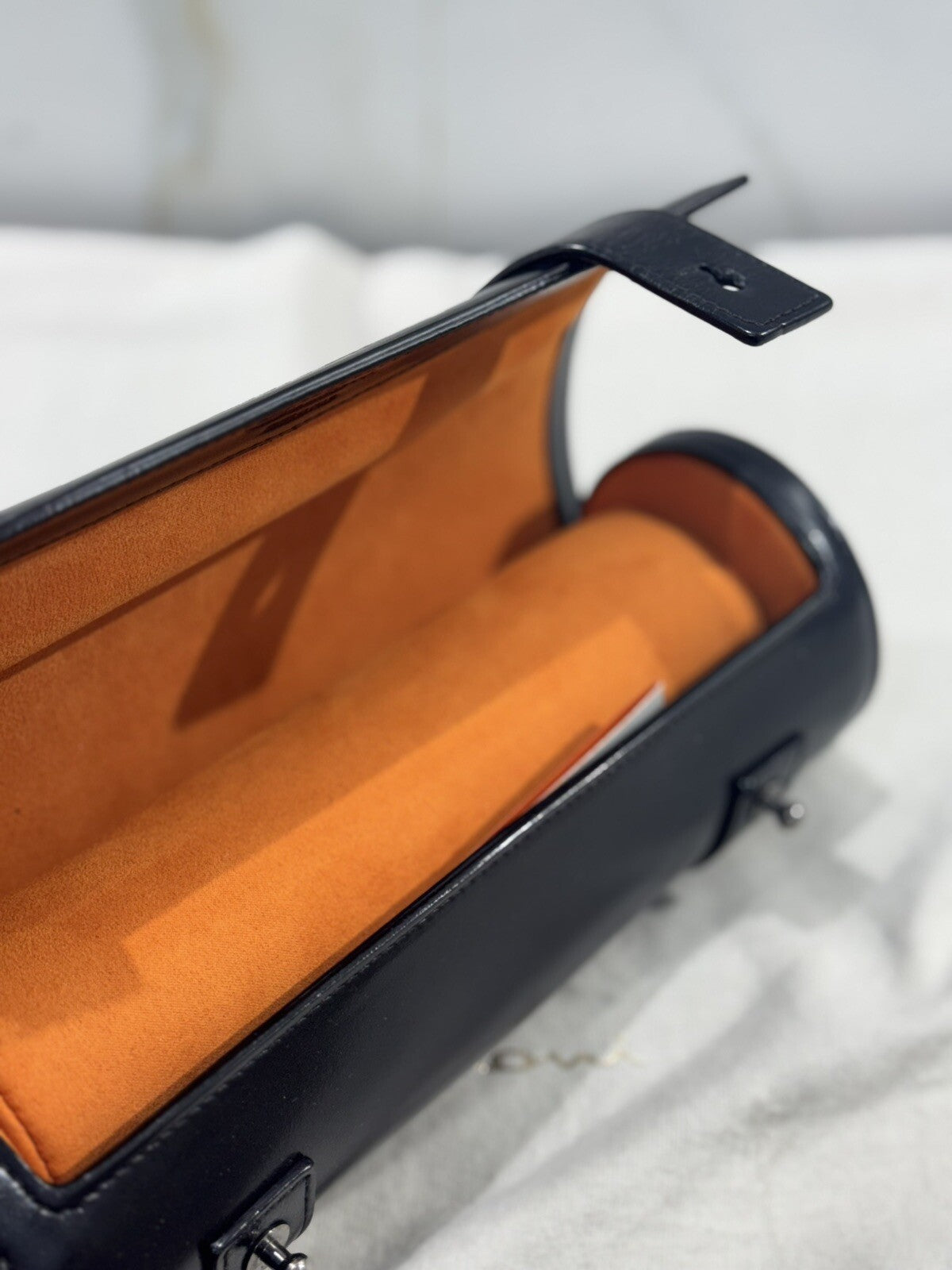 Custodia Porta Orologi Grande Santoni Pelle Blu Bordo’ Luxury Watch Box Santoni