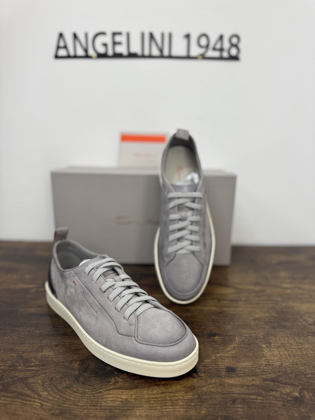 Santoni Sneaker Off Duty Pelle Grey  Luxury Scarpa Santoni Uomo 41
