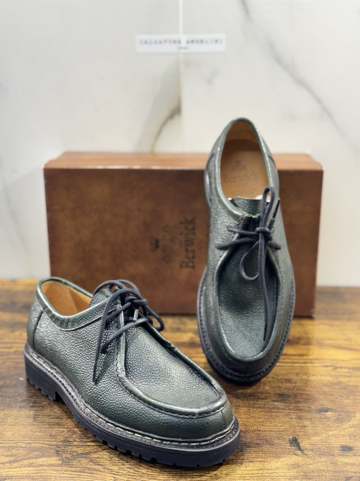 Berwick 1707 Paraboot  Uomo Pelle Verdone     Fondo Vibram Casual Men 41