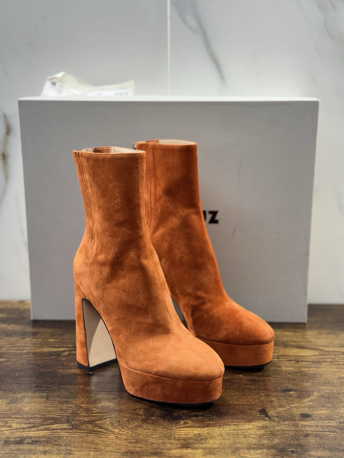 Lola Cruz stivaleletto Donna In Pelle Suede Arancio    luxury boot woman 38