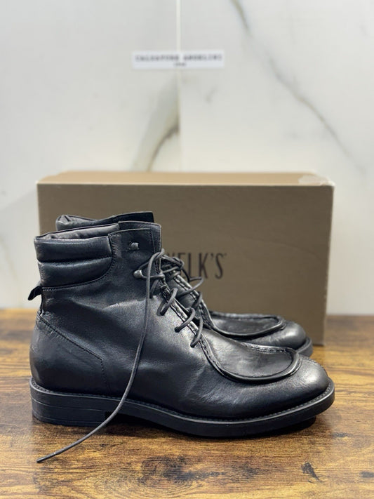 Pawelk’s Anfibio  Uomo Pelle Nera Hand  Made  Made  In Italy 40