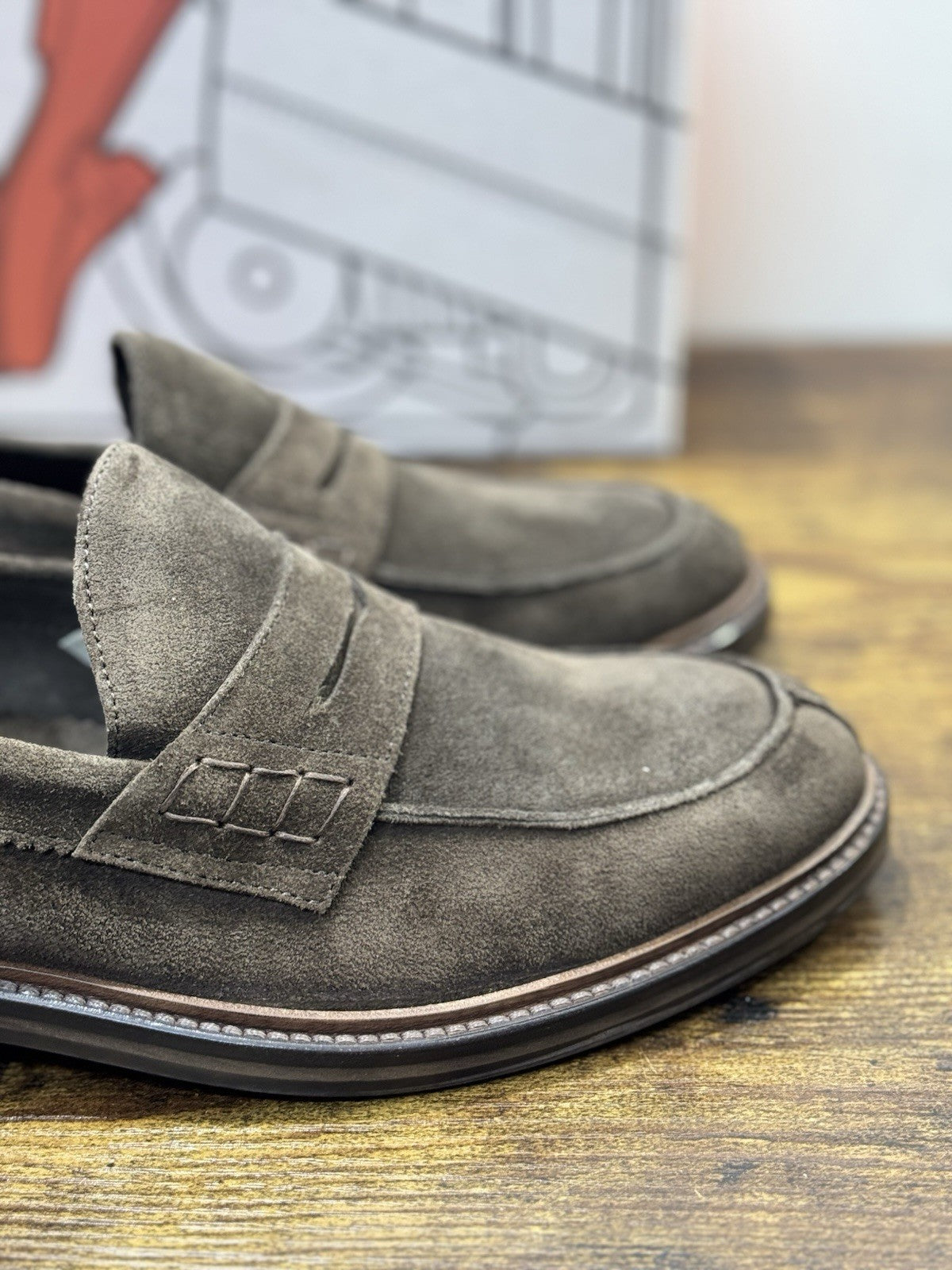 Il Mocassino Suede Testa Moro Casual Scarpa Uomo Fatta A Mano 41