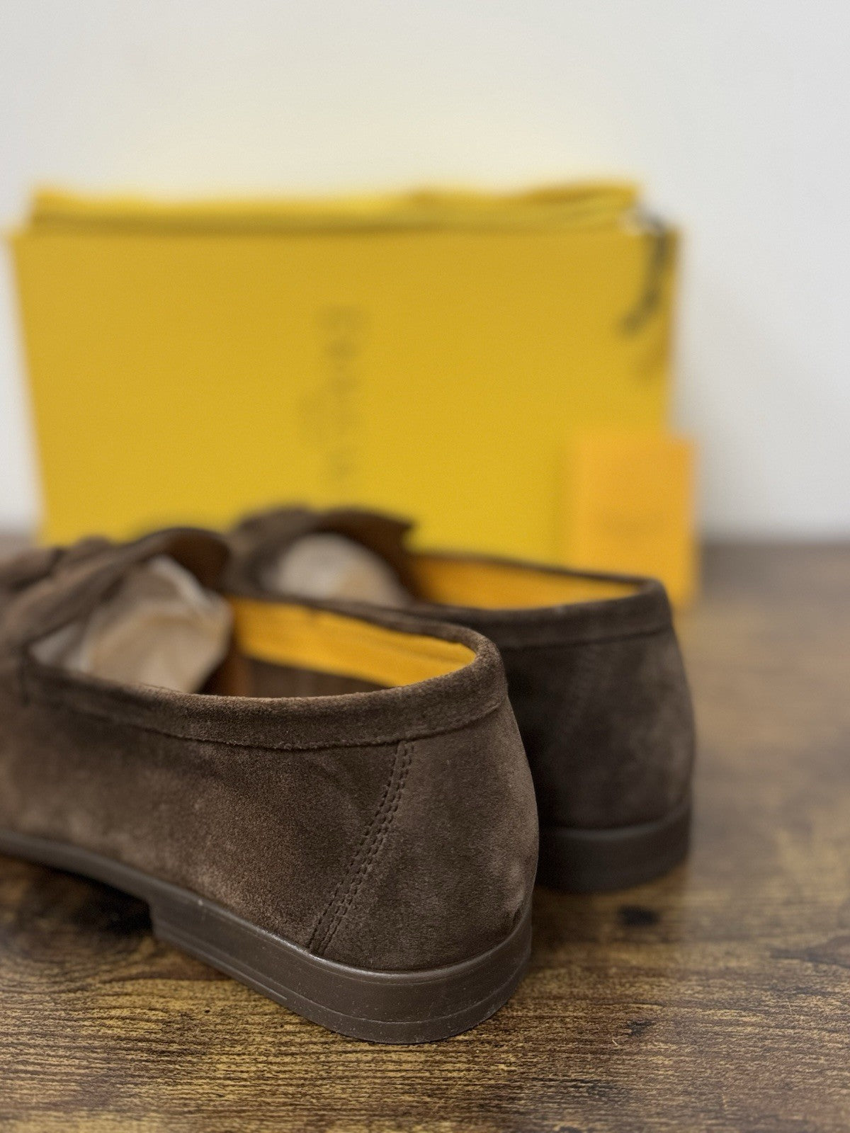 Doucal’s  Mocassino Nappine  Suede Brown   Flexible  Casual Scarpa Uomo 45