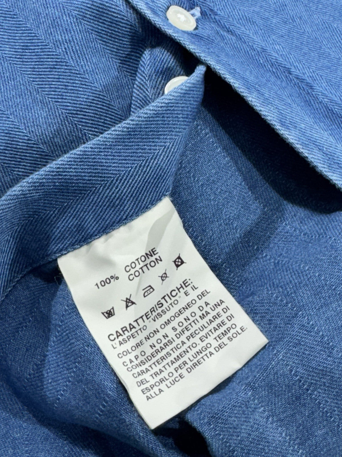 B.D BAGGIES CAMICIA BRADFORD  SPIGATA IN DENIM BLU AMERICAN ICON UOMO XL