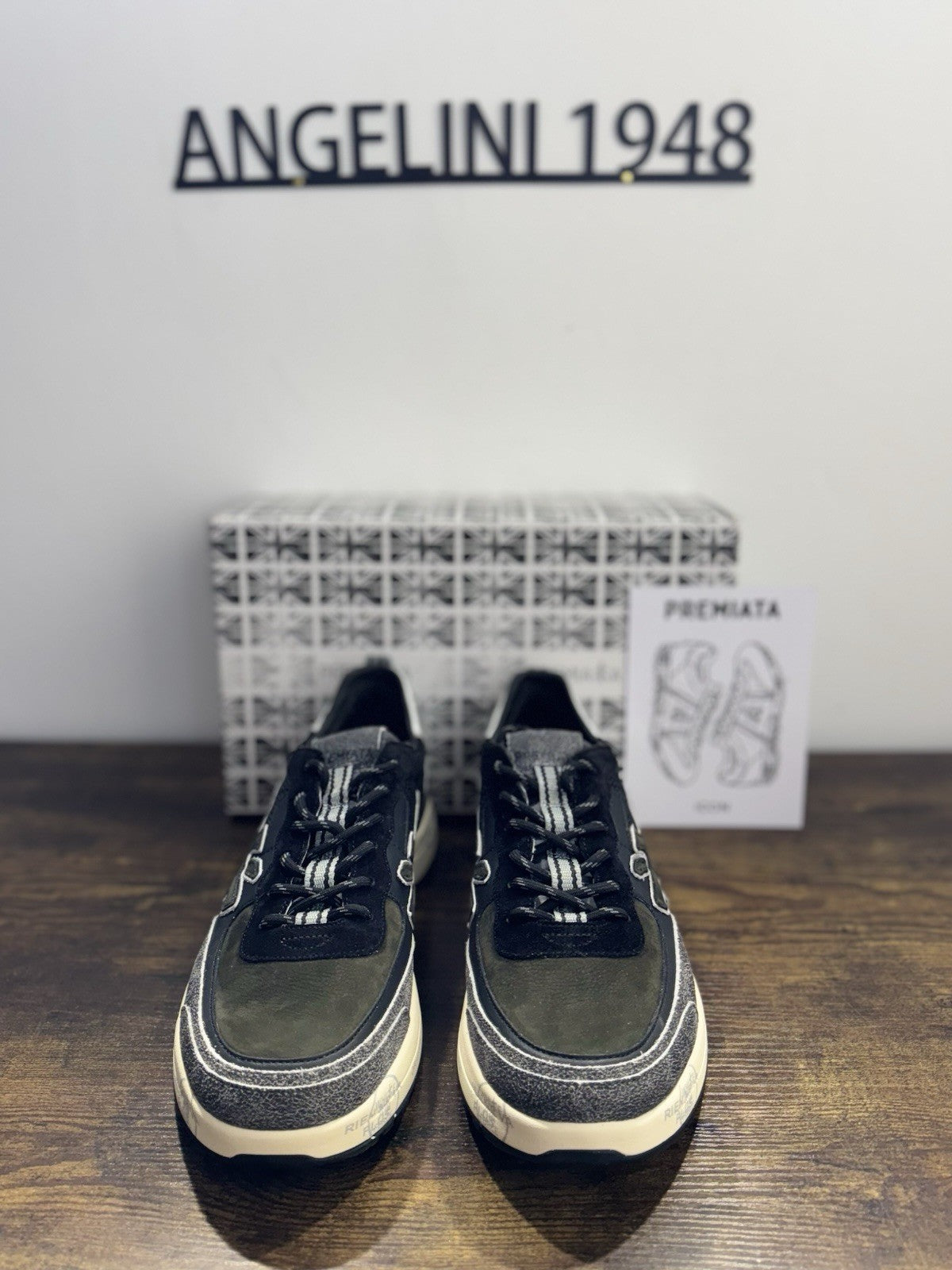 Premiata Nous    Sneaker Pelle Nera E Verde   Casual Premiata Uomo 46