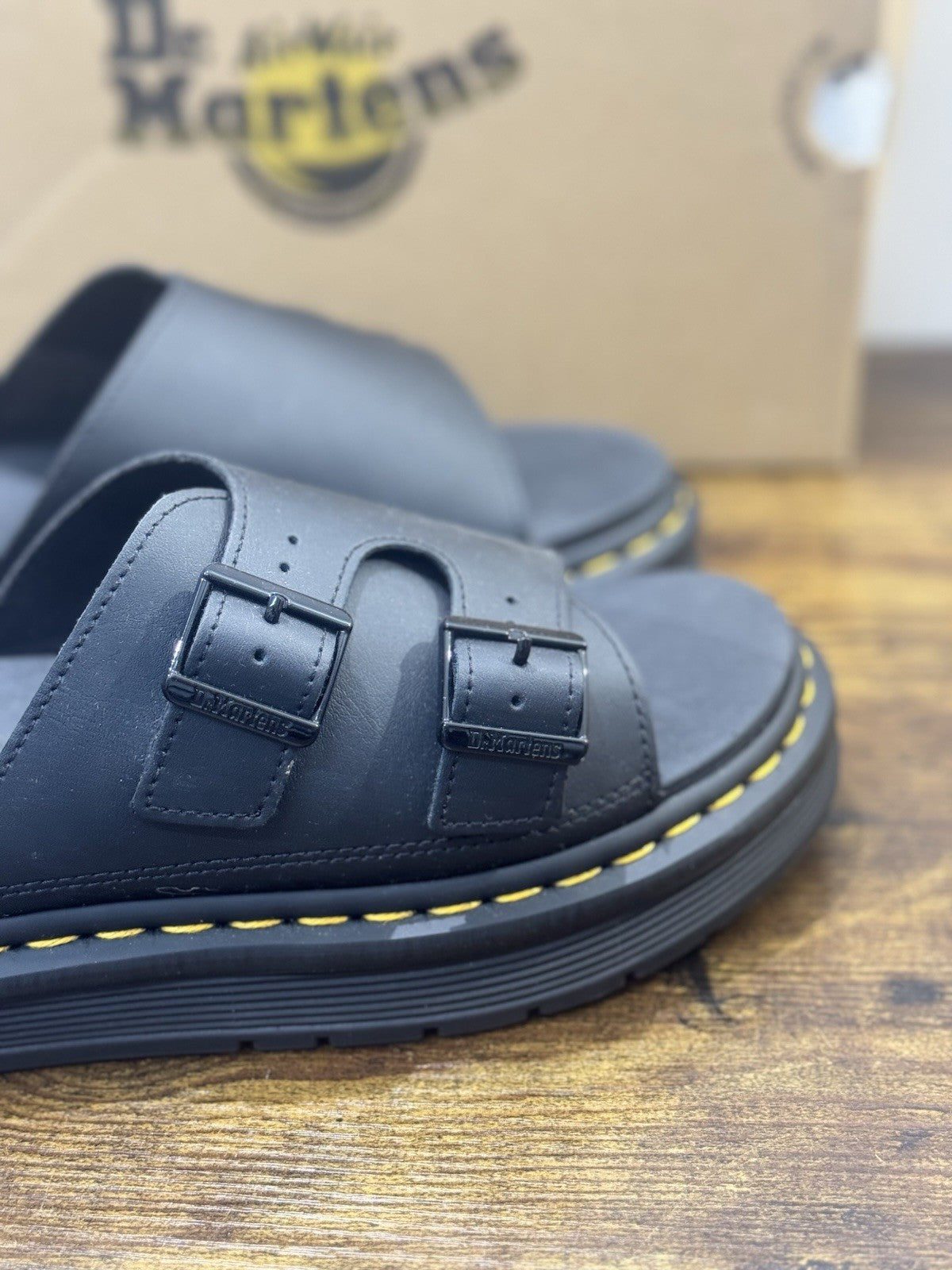 Dr Martens Sandalo  Dax Pelle Nero Casual Dr Martens Uomo 43