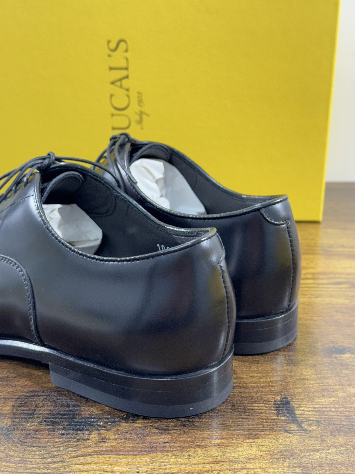 Doucal’s Scarpa Uomo Derby Oxford Pelle Nero Luxury Men Doucal’s Shoes 39