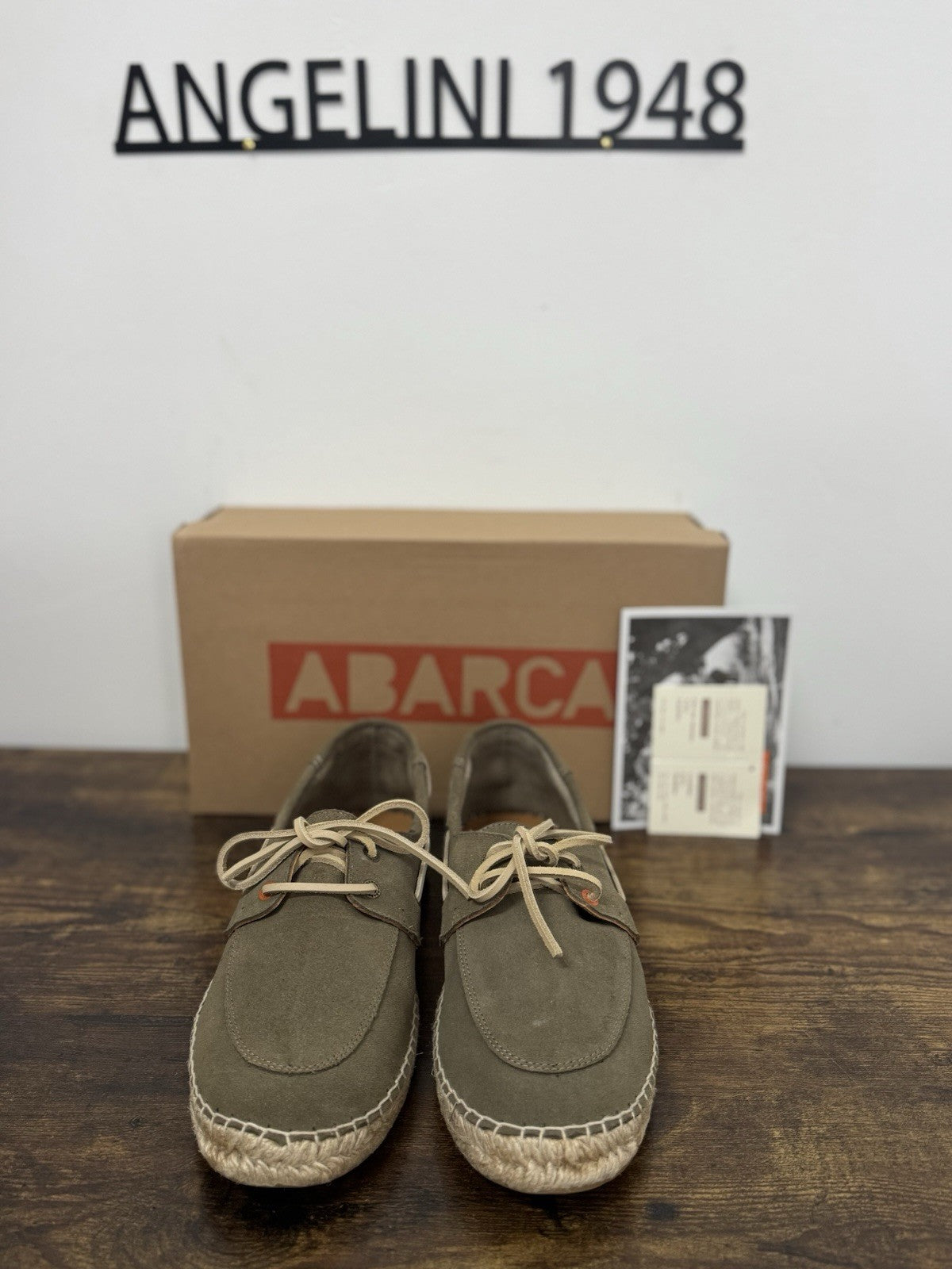 Abarca Espadrilles Suede Kaki Mocassino Casual Uomo 42