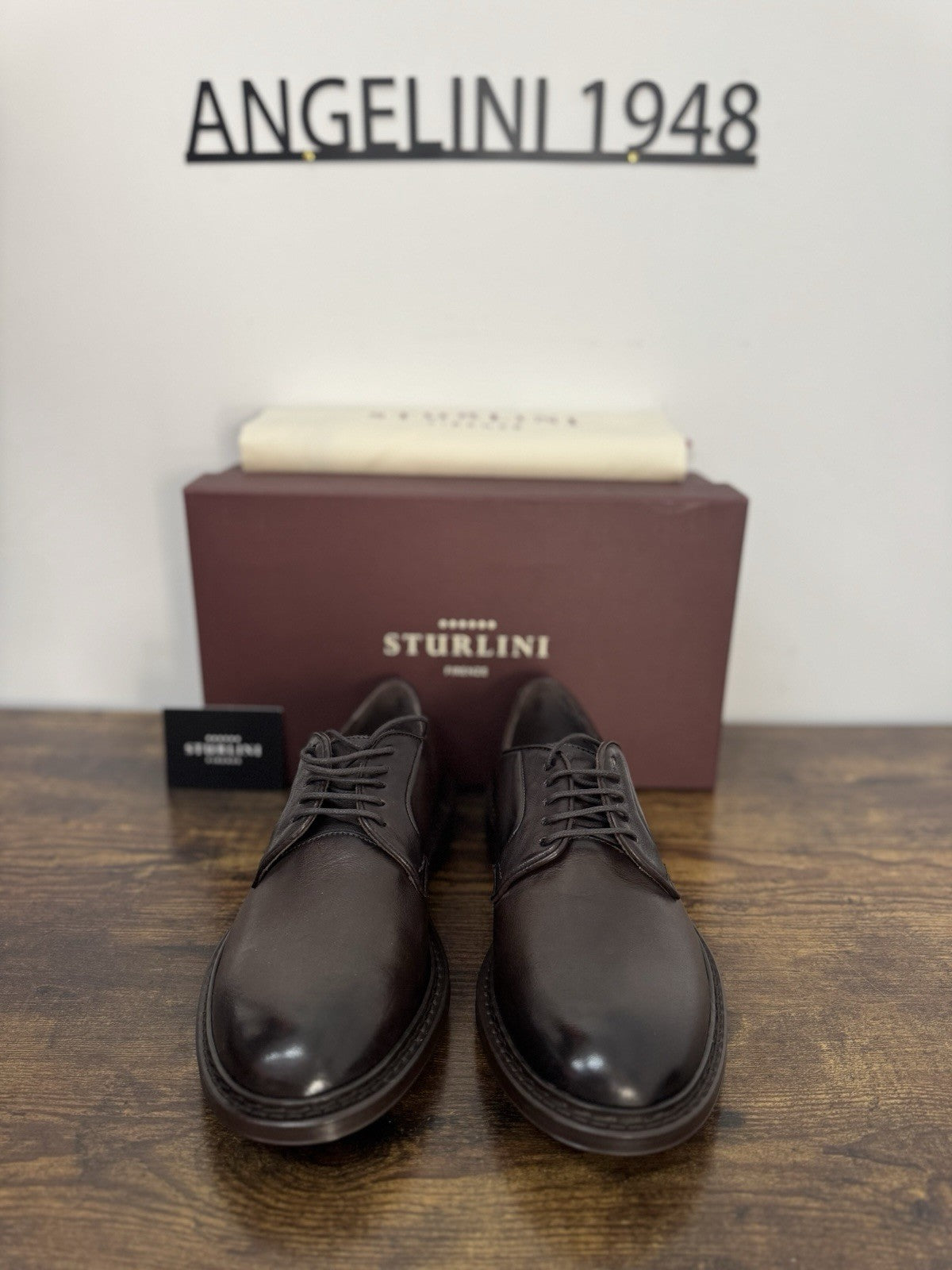 Sturlini  Derby Pelle Marrone Luxury Scarpa Uomo 41.5