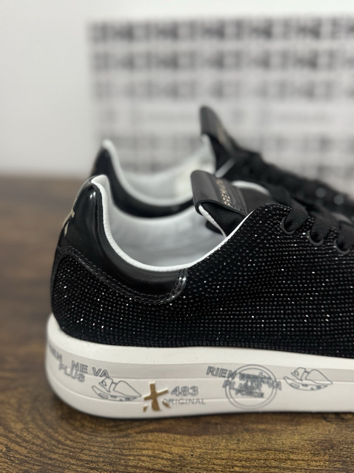 Premiata Belle Sneaker Pelle Nero Strass Casual Premiata Donna 40
