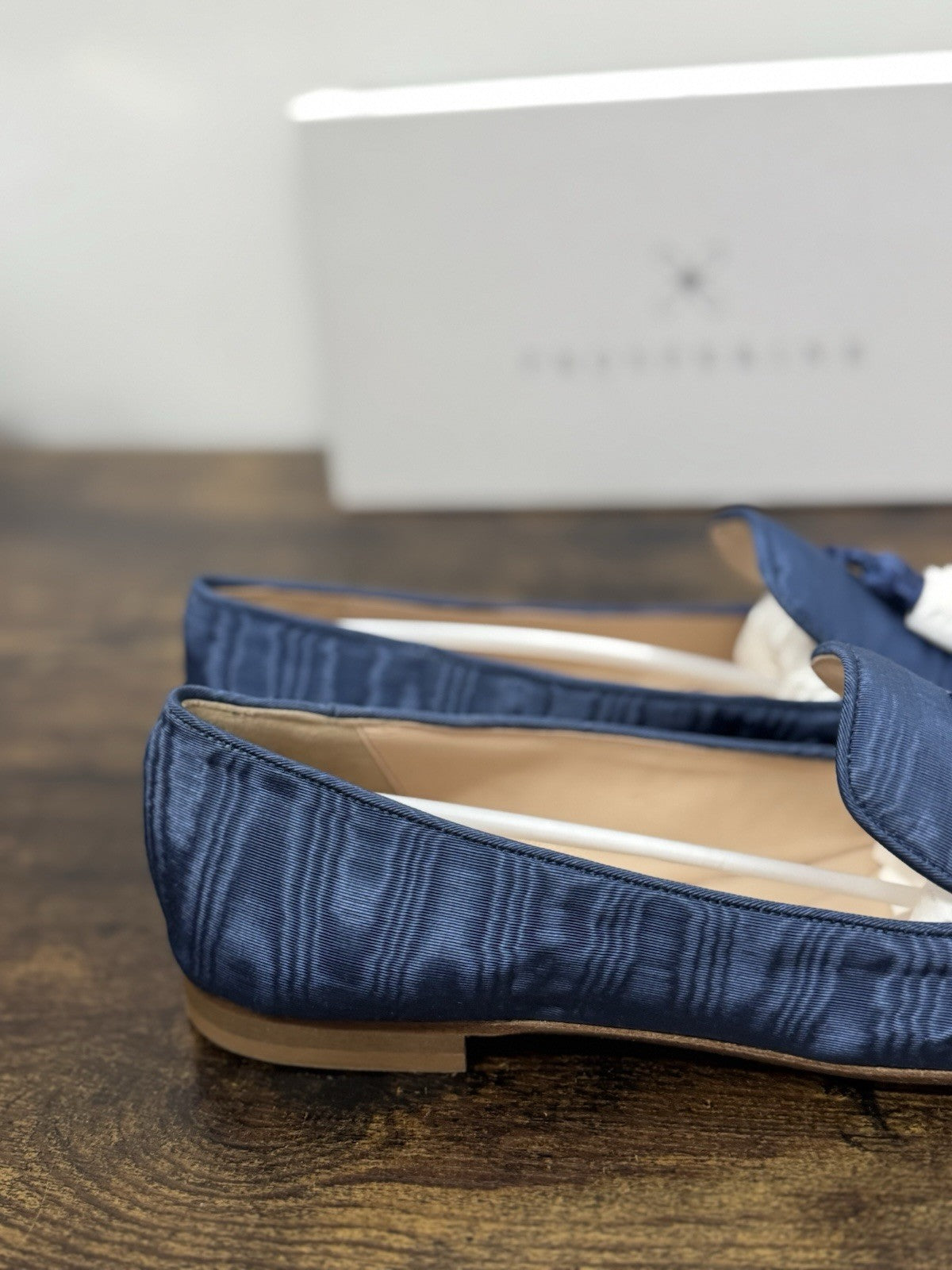 Prosperine Mocassino   Tessuto Moire’ Jeans    Flat  Scarpa Donna 39