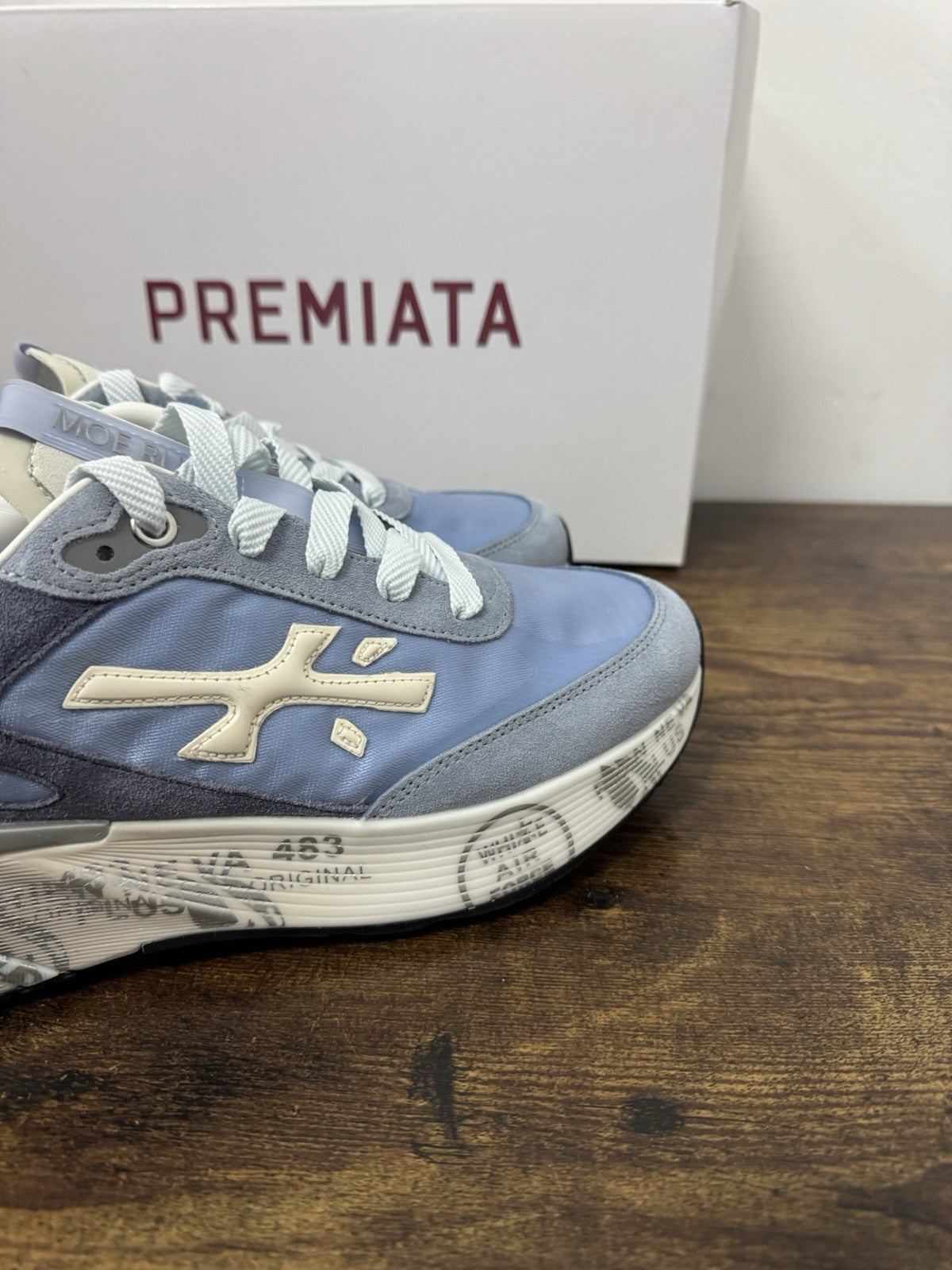 Premiata Moerun Sneaker Suede Celeste  Casual Donna 39