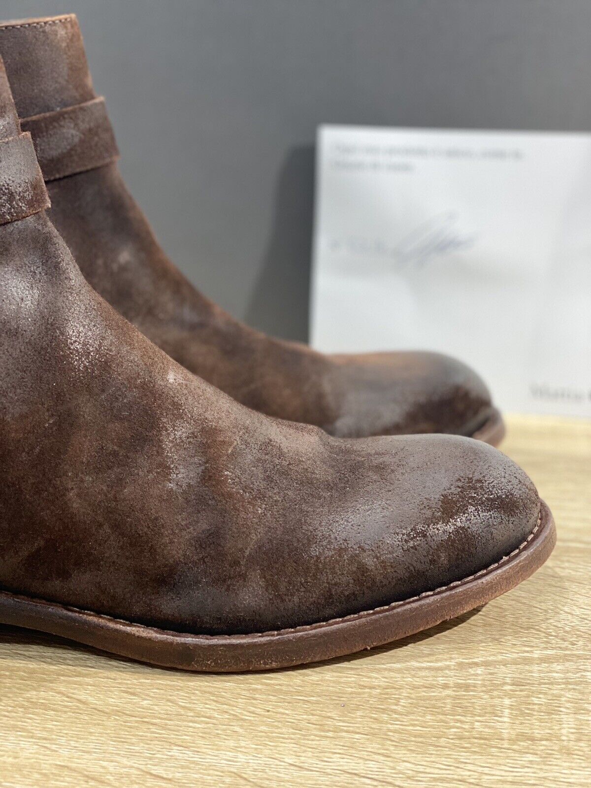 Mattia Capezzani Beatle Uomo 1930  In Crosta  Caffè  Luxury Handmade Boot 44