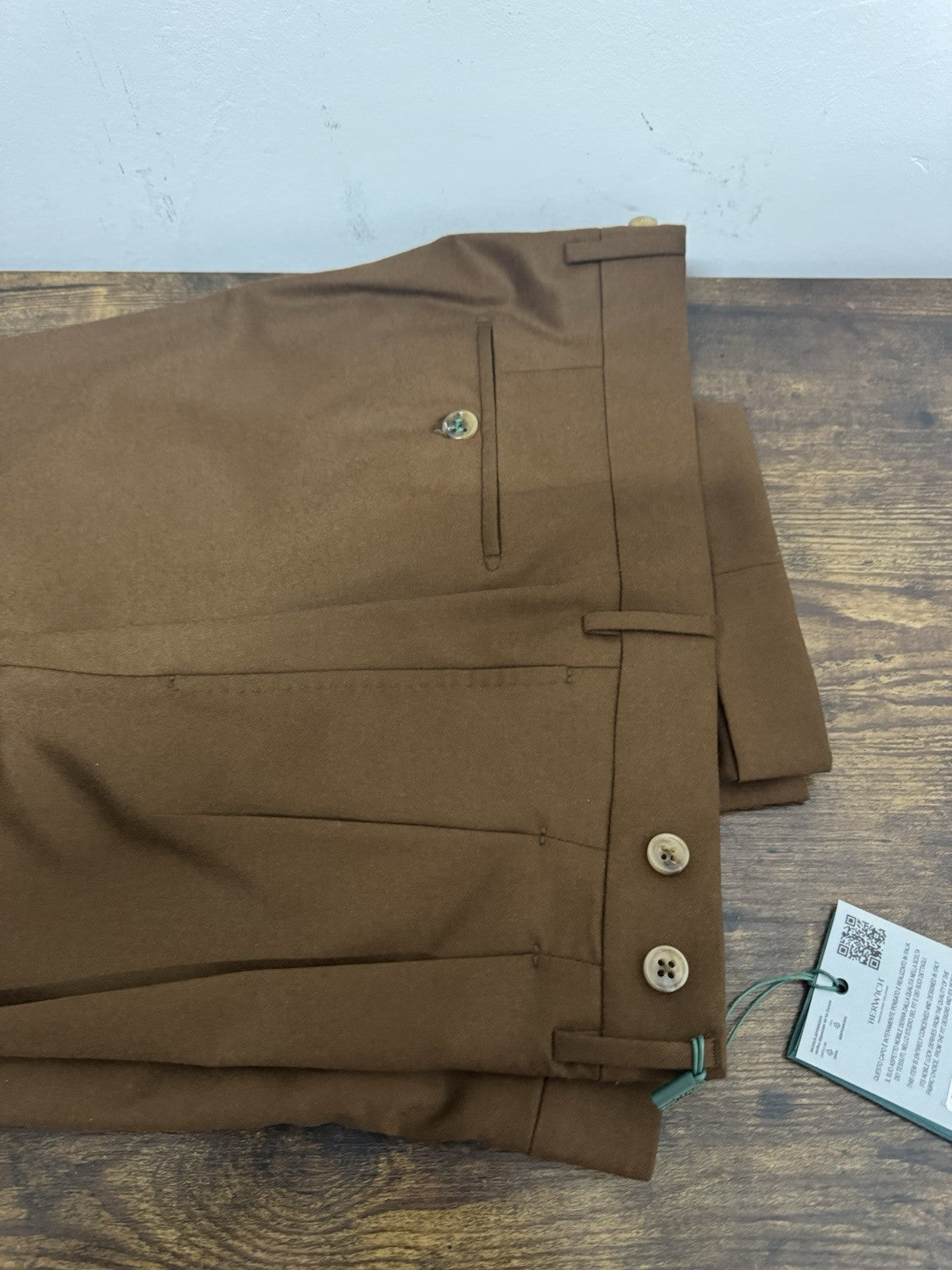 Berwich Pantalone Barber Bronzo Flanella Light Uomo 54