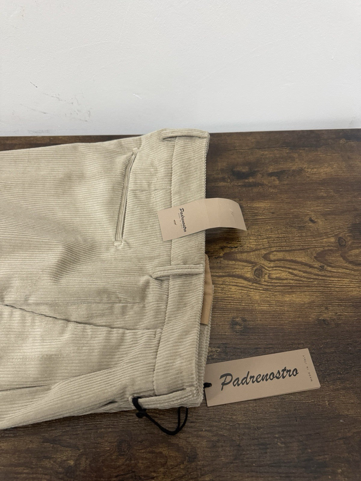 Padrenostro Pantalone In Velluto Cotone 100% Made In Italy Jason Uomo 36