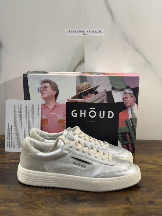 Ghoud Sneaker Donna Lido Low Pelle Argento  Casual Woman Sneaker 39