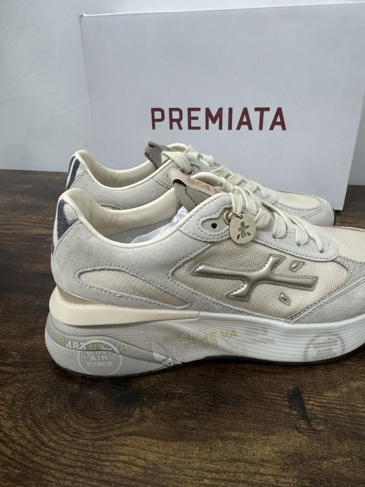 Premiata Moerun Sneaker Suede Beige Casual Donna 38