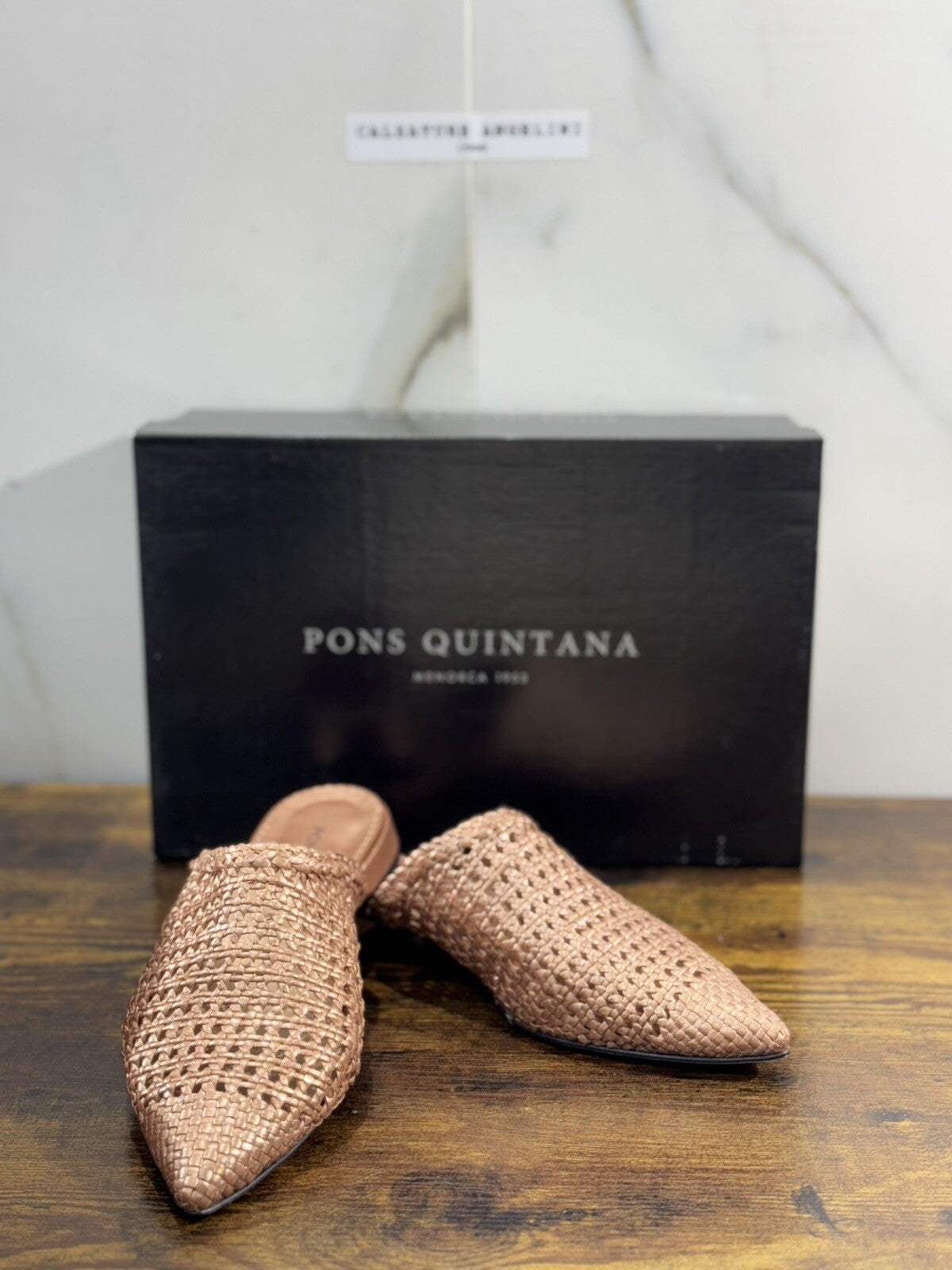 Pons Quintana Sandalo Donna     Pelle Oro Rosa   Handmade    37