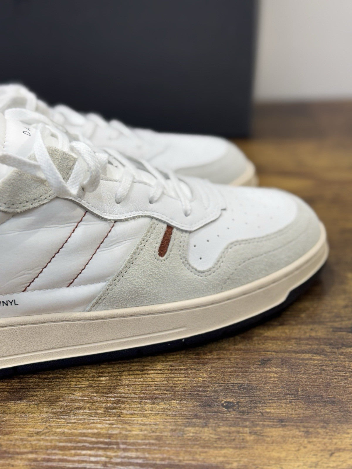 D.A.T.E Court 2.0 Sneaker Pelle Bianco Blu    Casual Uomo 45