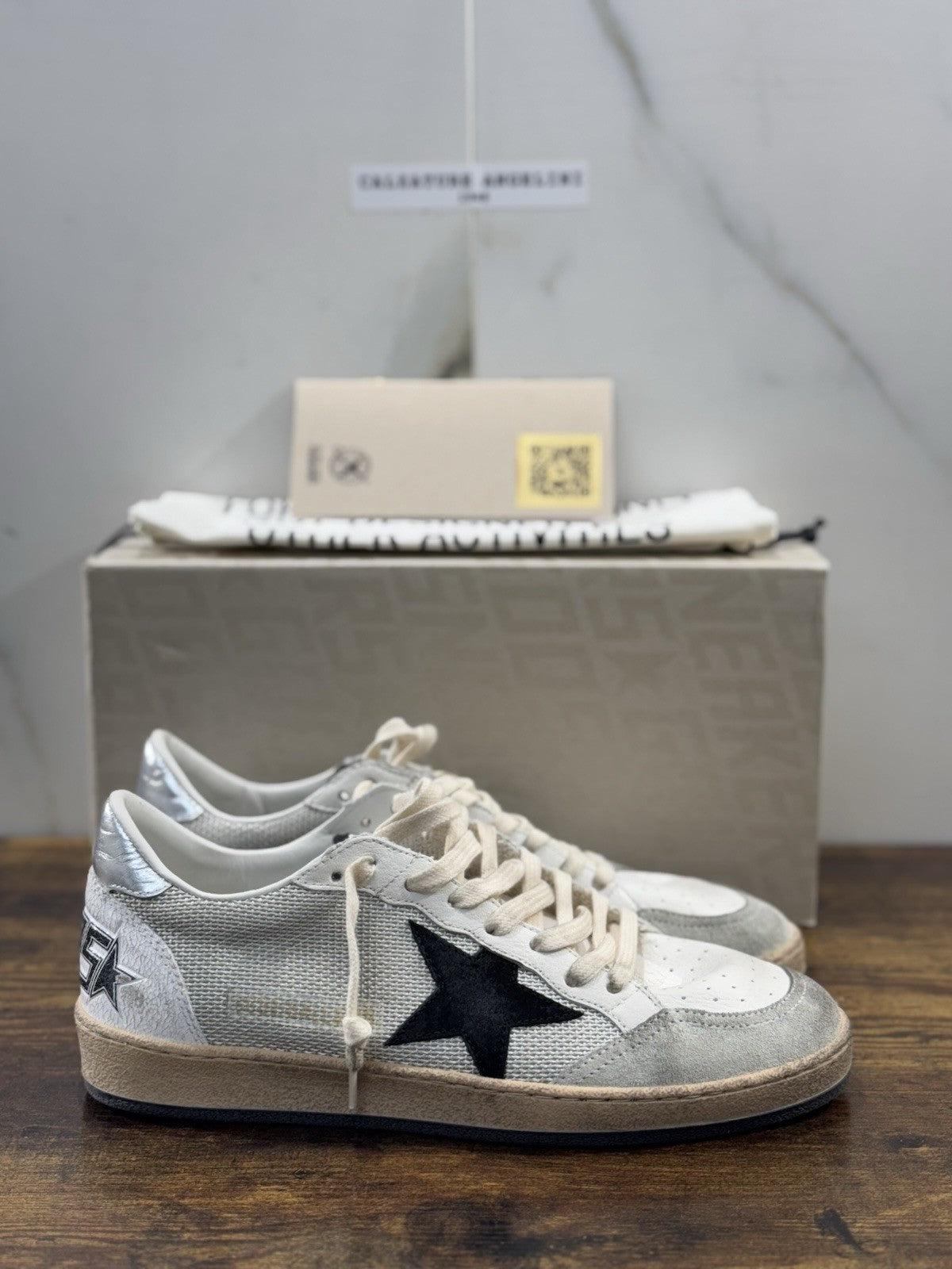 Golden Goose Ball Star Sneaker Uomo Light Silver Black Luxury  Golden Goose 43