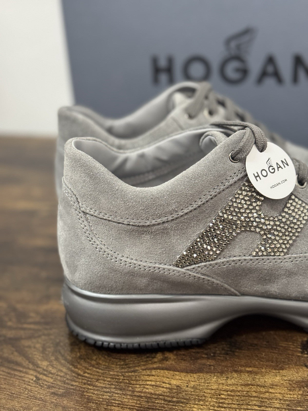 Hogan Interactive Pelle Suede Fumo H Strass Icon     Casual Hogan Donna 38.5