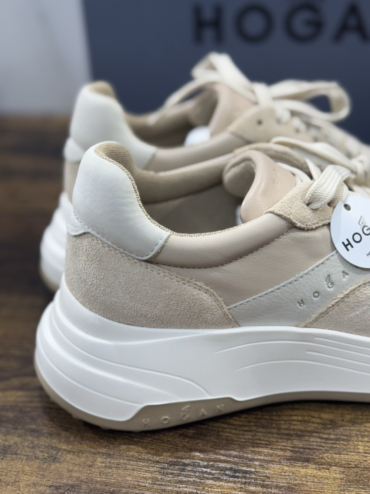 Hogan H669 Sneaker Pelle Casual Beige  Hogan Scarpe Donna 38.5