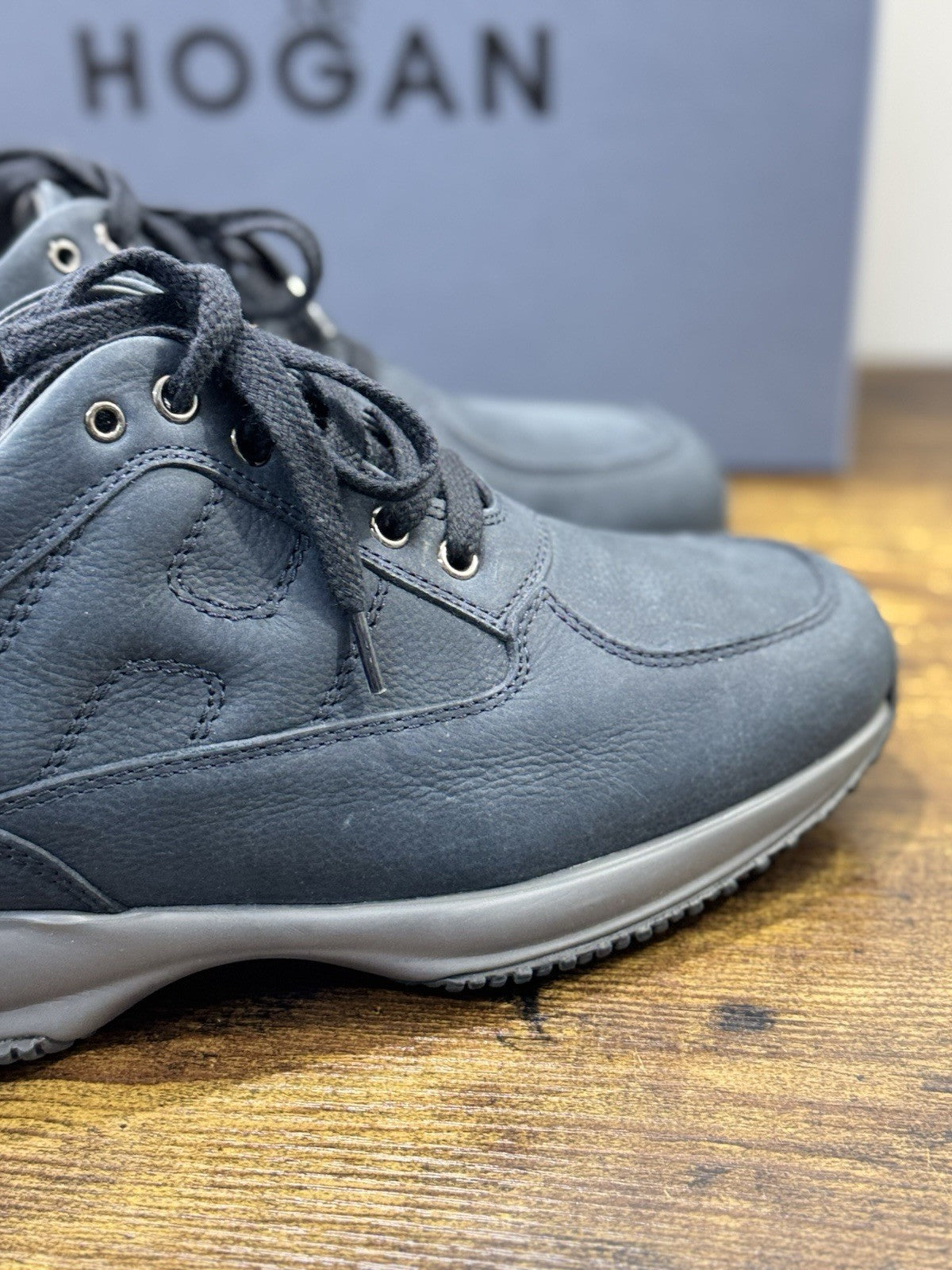 Hogan Interactive Pelle Nabuk Blu Casual Scarpa Hogan Uomo 41