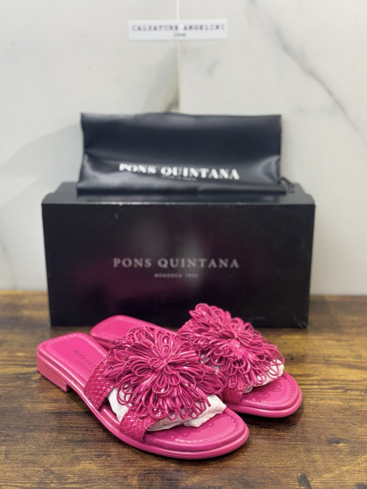 Pons Quintana Sandalo Tina  Donna   Pelle Fuxia     Handmade  37